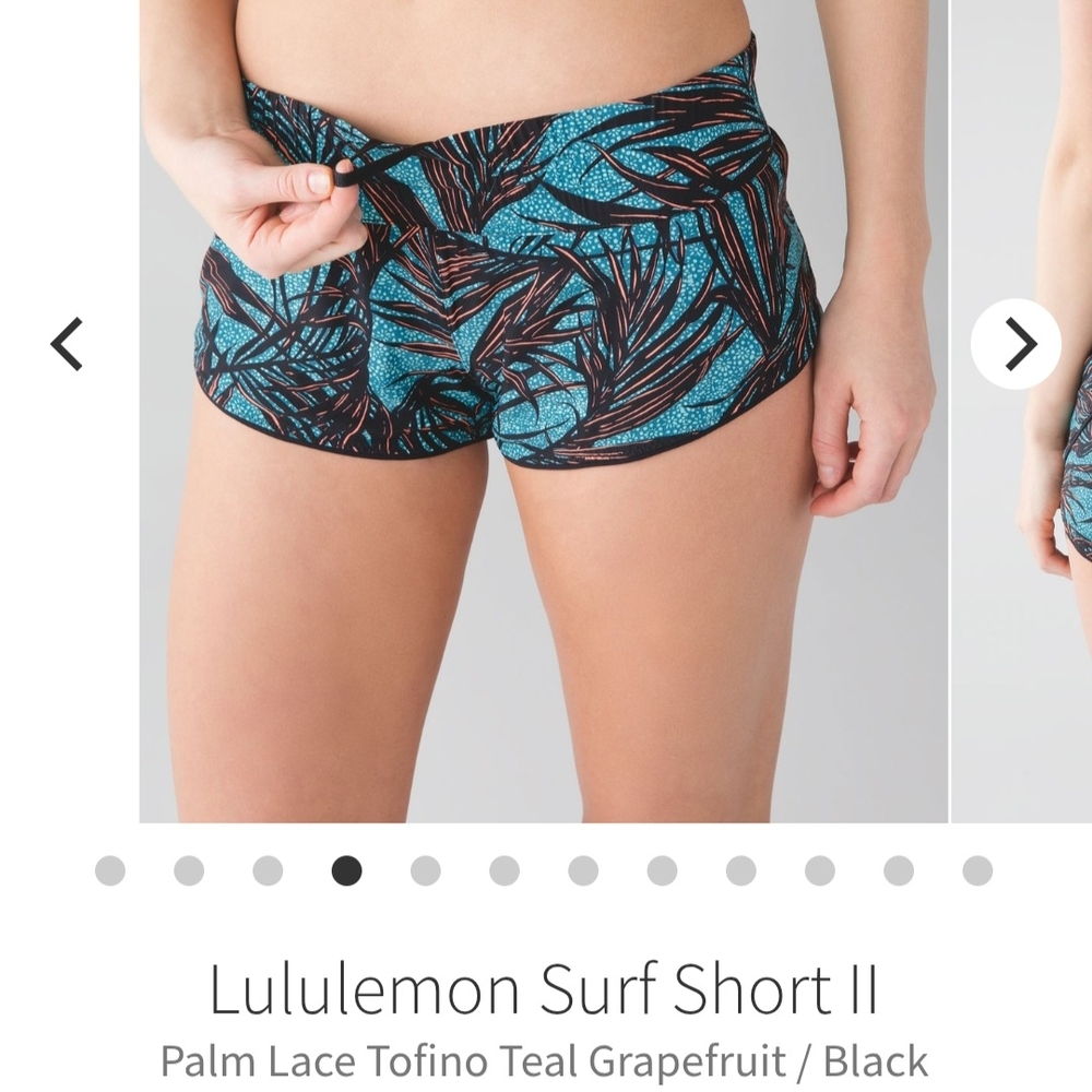 Lululemon Surf Shorts II Teal/Black Swim Shorts - appx Size 10